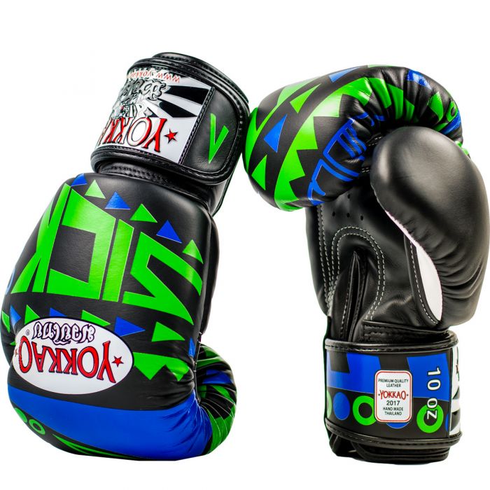 SICK MUAY THAI BOXING GLOVES BLUE/GREEN | UNDRGROUND ATHLETICS